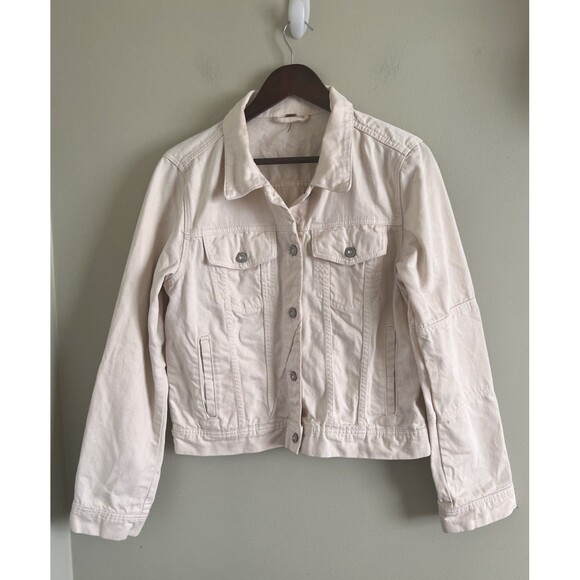free people rumors denim Women jacket Size Large Classic Chic Preppy - Picture 5 of 10